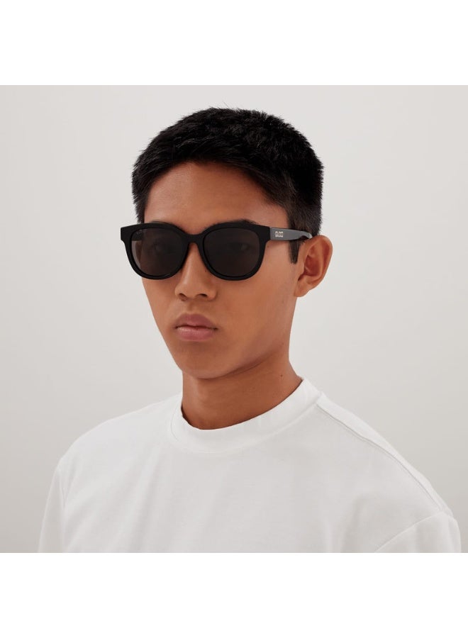 GUCCI نظارات شمسية كبيرة الحجم باللون الأسود للرجال والنساء، GG1797SK 001 مقاس 55 - Image 4