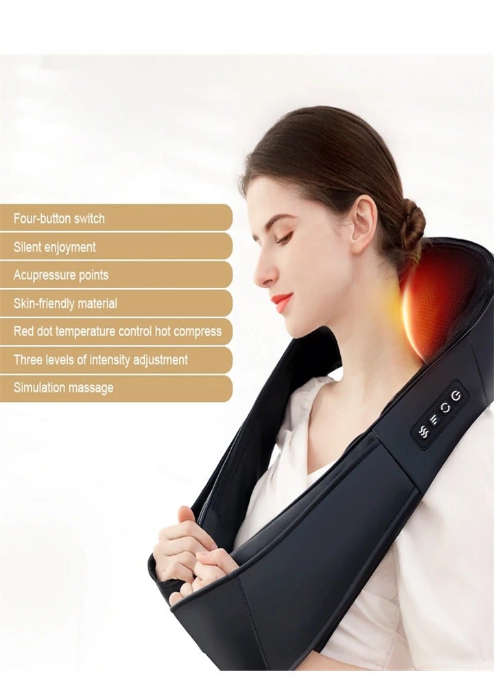 Generic Neck Massager with Heat, Shiatsu Shoulder Massager with Electric Deep Tissue Kneading Massage, Back, Leg, Foot, Arm, Full Body, Muscles, for Home, Car, Office - Image 4