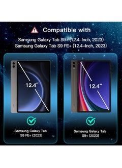 Rock Pow Screen Protector for Samsung Galaxy Tab S10 Plus 2024/ S9 Plus/ S9 FE Plus 5G 12.4 Inch 2023 with Easy Installation Frame Tempered Glass Film HD Clear  1 Pack  - Image 3