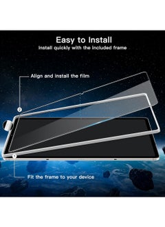 Rock Pow Screen Protector for Samsung Galaxy Tab S10 Plus 2024/ S9 Plus/ S9 FE Plus 5G 12.4 Inch 2023 with Easy Installation Frame Tempered Glass Film HD Clear  1 Pack  - Image 4