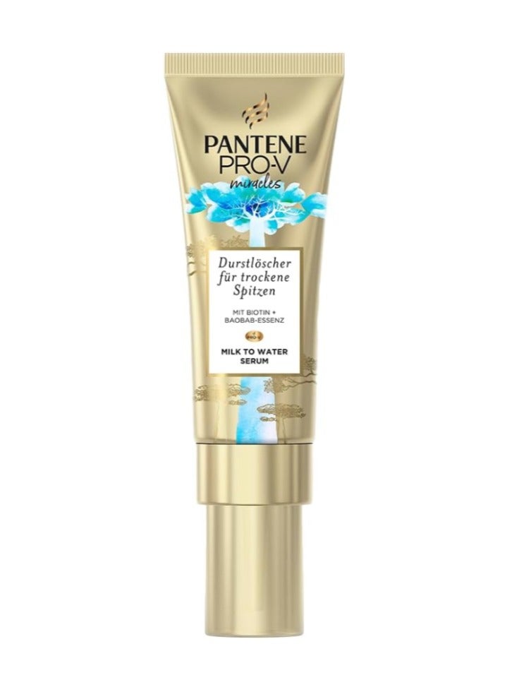 Pantene Pantene Pro V Miracles Milk To Water Serum for Dry Tips with Biotin and Baobab Essence, ProVitamin B5, Leave-In Hair Treatment 75ml  - Image 1