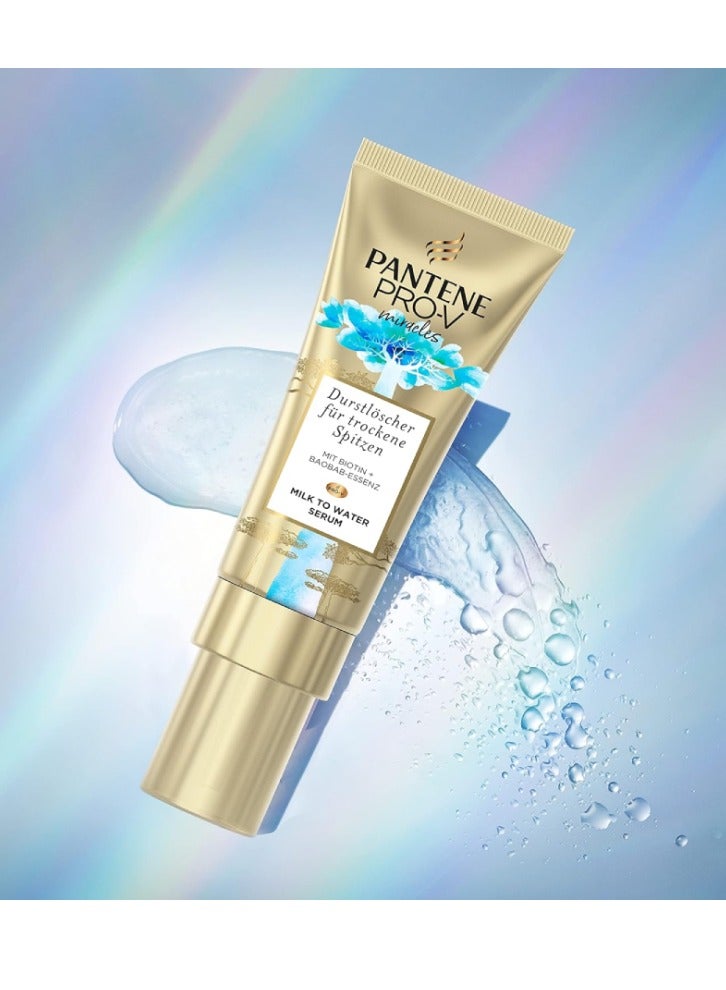 Pantene Pantene Pro V Miracles Milk To Water Serum for Dry Tips with Biotin and Baobab Essence, ProVitamin B5, Leave-In Hair Treatment 75ml  - Image 2