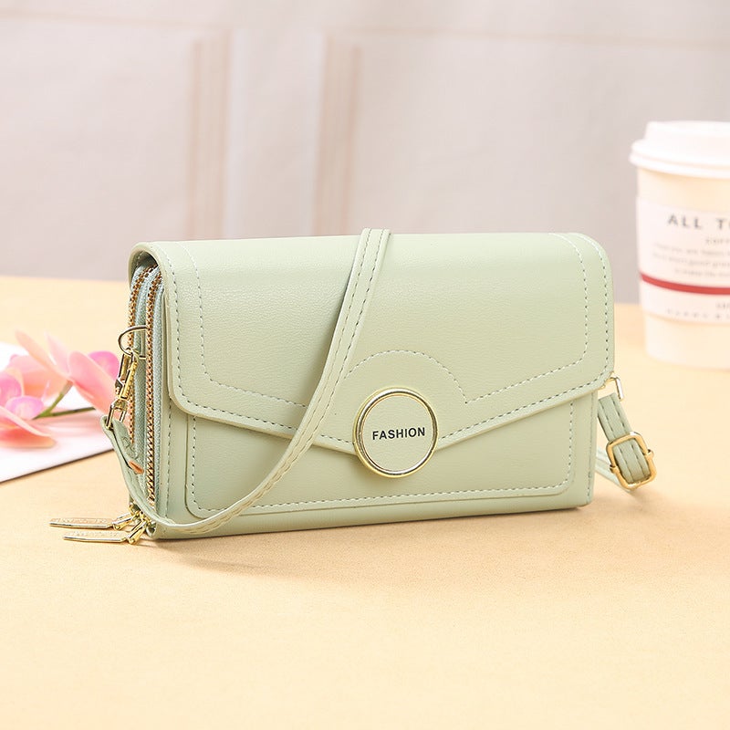 Multifunctional Solid Color PU Leather Wallet, RFID Blocking Design Portable Daily Storage Purse for Cards Cash Coin Business Use - Image 1
