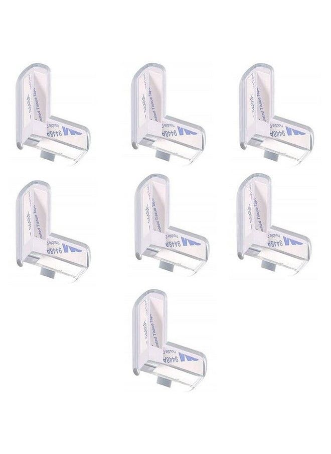 Brain Freezer - Sharp Edges Clear Corner Guards High Resistant Adhesive Baby Proof Protector For Kids Stop Child Head Injuries Tables Furniture & Bed Room Baby Protection Set Of 7 - Image 1