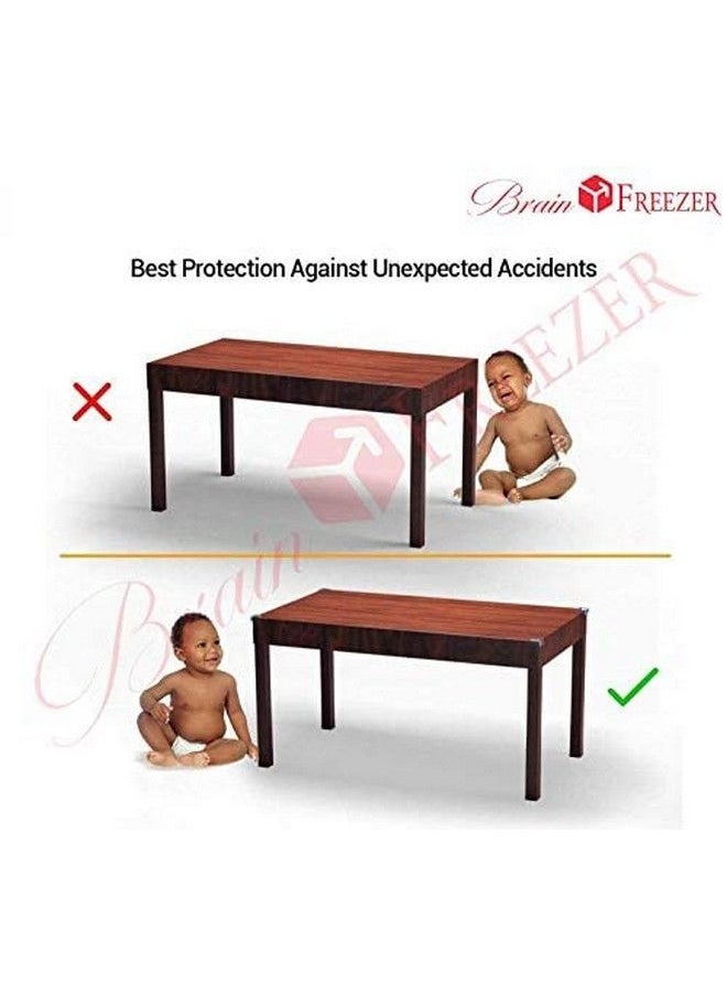 Brain Freezer - Sharp Edges Clear Corner Guards High Resistant Adhesive Baby Proof Protector For Kids Stop Child Head Injuries Tables Furniture & Bed Room Baby Protection Set Of 7 - Image 1