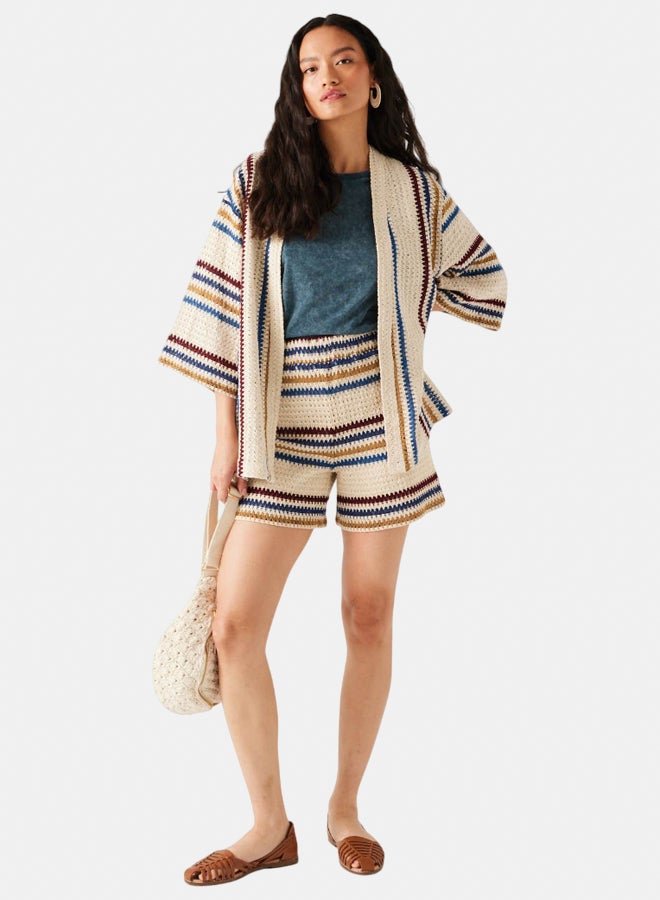 promod Striped crochet shorts - Image 1