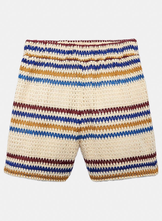 promod Striped crochet shorts - Image 4