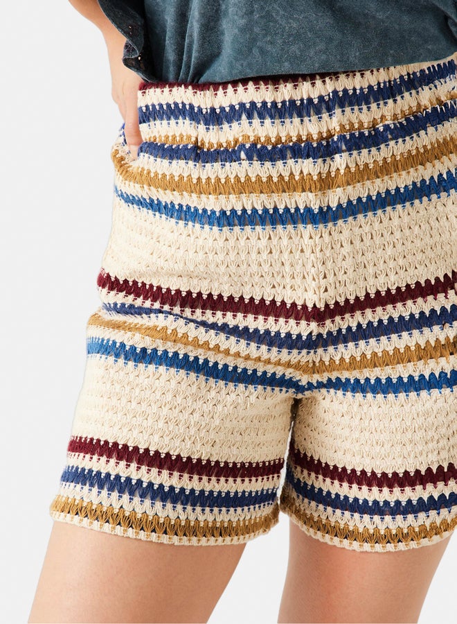 promod Striped crochet shorts - Image 5