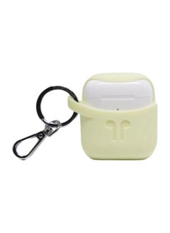 NIBEMINENT Protective Silicone Case With Key Ring For Apple AirPods Mellow Yellow  - Image 1
