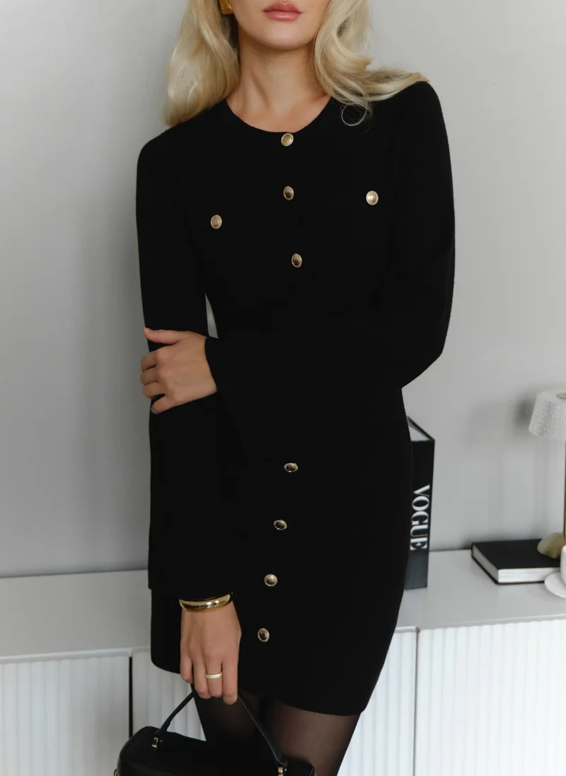 Mini dress with flared sleeves