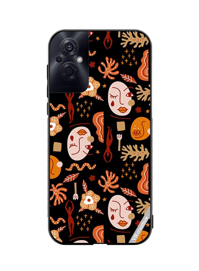 VR CREATIVE Protective Case Cover For Oppo Reno8 Z Silhouettes Of People Design Multicolour - Image 1