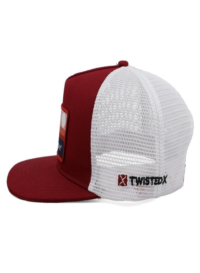 Twisted X Buckle Caps - Durable Canvas, Hand Wash Only, Comfortable Unisex Hats for Adults - Red & White - Image 3