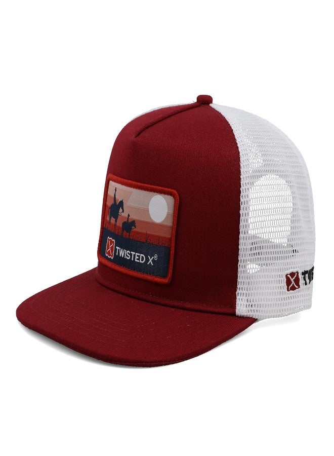 Twisted X Buckle Caps - Durable Canvas, Hand Wash Only, Comfortable Unisex Hats for Adults - Red & White - Image 4