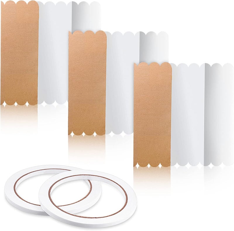 comfrt Tri Fold Display Board 3 Pieces Poster Board Fold Presentation Board White Foldable Paperboard with 2 Rolls of Double Sides Adhesive Tape (Yellow, White, 28 x 21.7 Inches) - Image 1