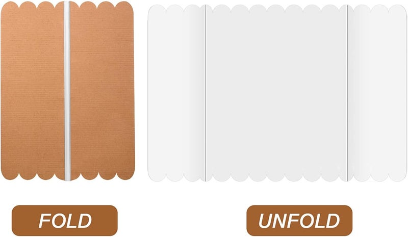 comfrt Tri Fold Display Board 3 Pieces Poster Board Fold Presentation Board White Foldable Paperboard with 2 Rolls of Double Sides Adhesive Tape (Yellow, White, 28 x 21.7 Inches) - Image 3
