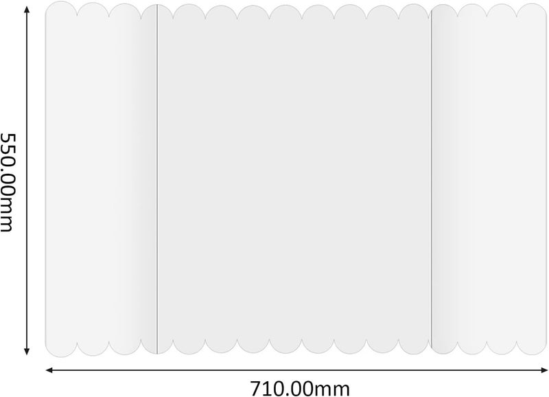 comfrt Tri Fold Display Board 3 Pieces Poster Board Fold Presentation Board White Foldable Paperboard with 2 Rolls of Double Sides Adhesive Tape (Yellow, White, 28 x 21.7 Inches) - Image 2