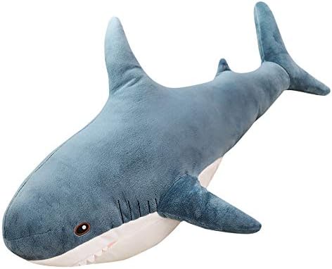 XIAOHONG 39 inch Giant Shark Stuffed AnimalSoft Shark Cushion Pillow Shark Plush PillowsChubby Stuffed Shark Toy Kids Room DcorPerfect Stress Relief for Women - Image 3