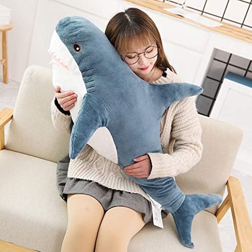 XIAOHONG 39 inch Giant Shark Stuffed AnimalSoft Shark Cushion Pillow Shark Plush PillowsChubby Stuffed Shark Toy Kids Room DcorPerfect Stress Relief for Women - Image 5