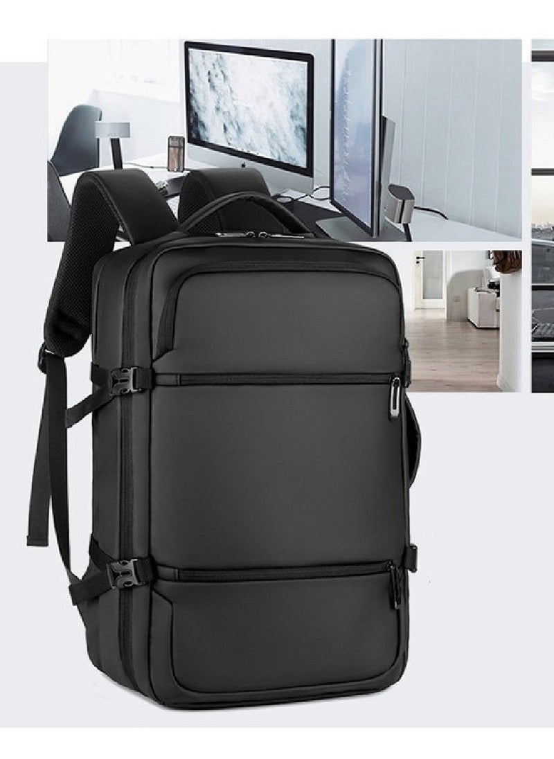 RAHALA - Rahala 2026 15.6 Inch Laptop Backpack Multifunctional Outdoor Backpack Schoolbag Waterproof - Black - Image 1