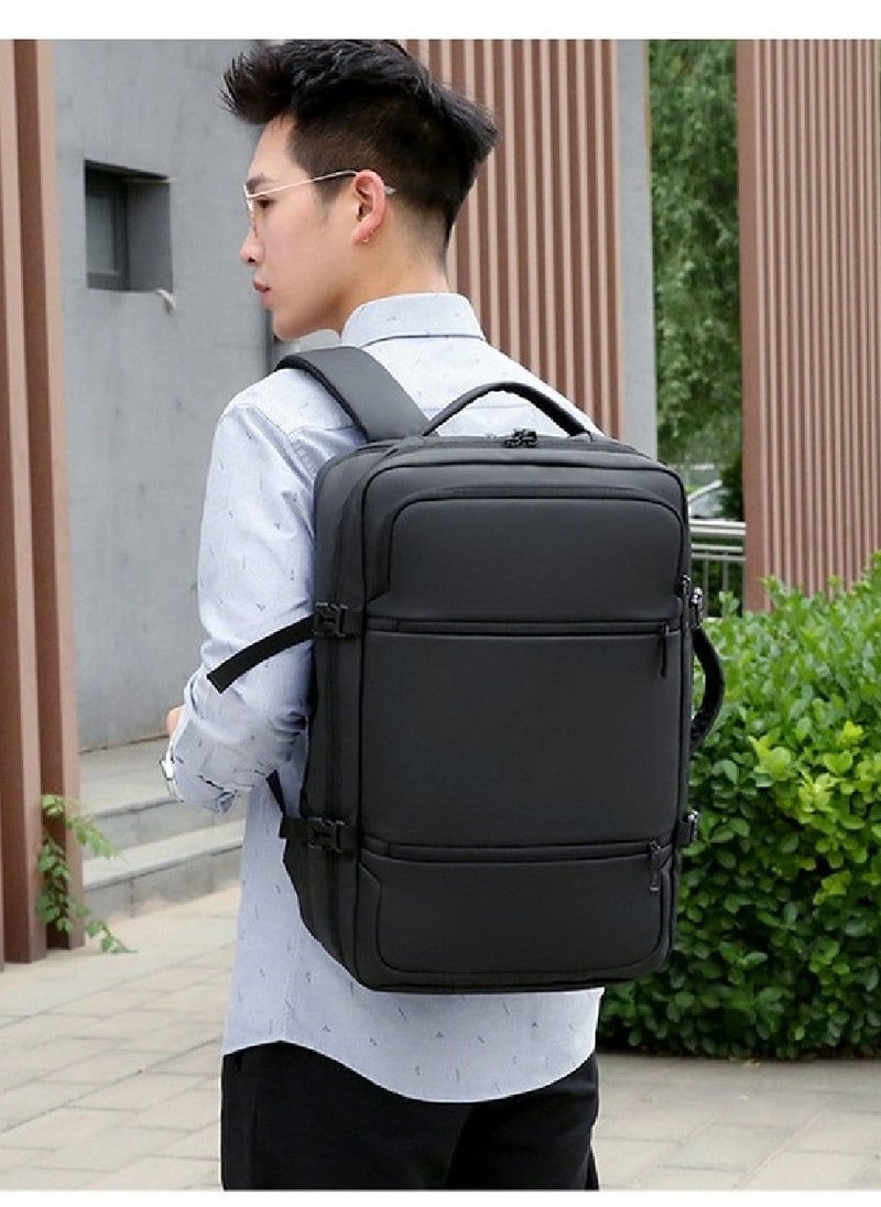 RAHALA - Rahala 2026 15.6 Inch Laptop Backpack Multifunctional Outdoor Backpack Schoolbag Waterproof - Black - Image 1