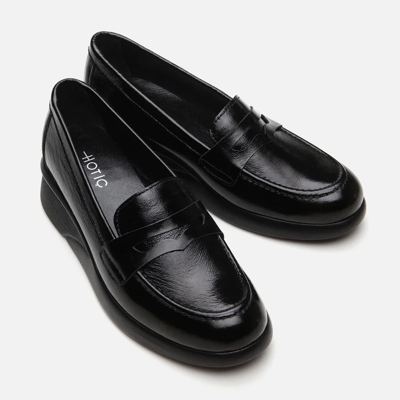 Hotiç 01AYH294690A100 GENUINE Leather Black Women's Loafer