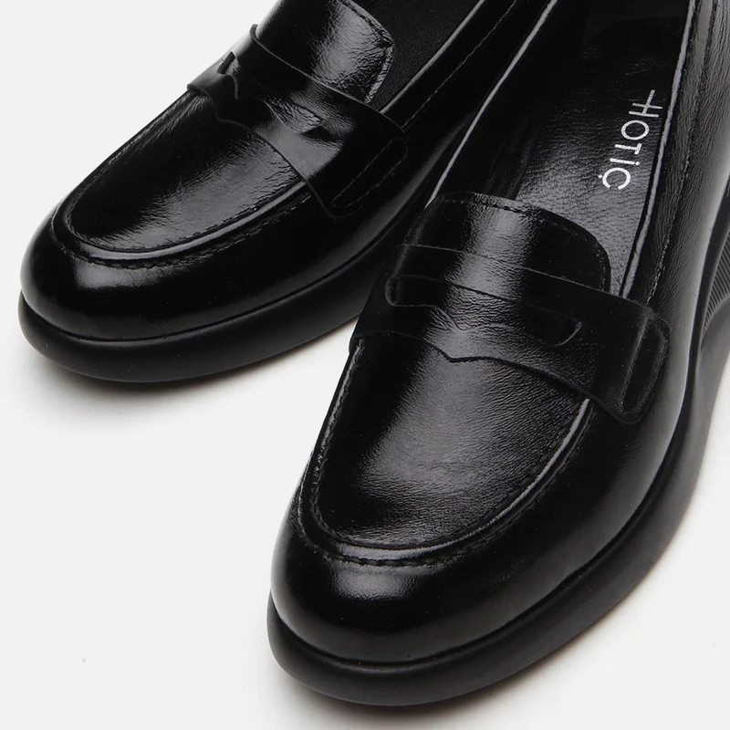 Hotiç 01AYH294690A100 GENUINE Leather Black Women's Loafer