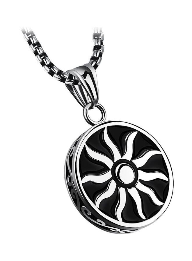 قلادة بدلاية من معدن التيتانيوم على شكل شمس