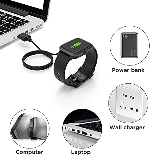 HUMBLE 2 Pin Magnetic Charging Cable Compatible with boAt Storm, boAt Xtend, W26, W26+ Smartwatch | Fast USB Charger for Smartwatches | Durable 2-Pin Charging Cord (Black) - Image 3