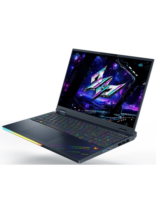 لابتوب الألعاب Predator Helios 16 AI (2025) مع شاشة 16 إنش OLED WQXGA، معالج Core Ultra 9-275HX/32GB RAM/2TB SSD/24GB GeForce RTX 5090 بطاقة رسومات/Windows 11 Pro إنجليزي أسود