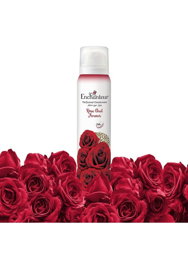 Enchanteur Rose Oud Amour Perfumed Deodorant 150ml - Image 3
