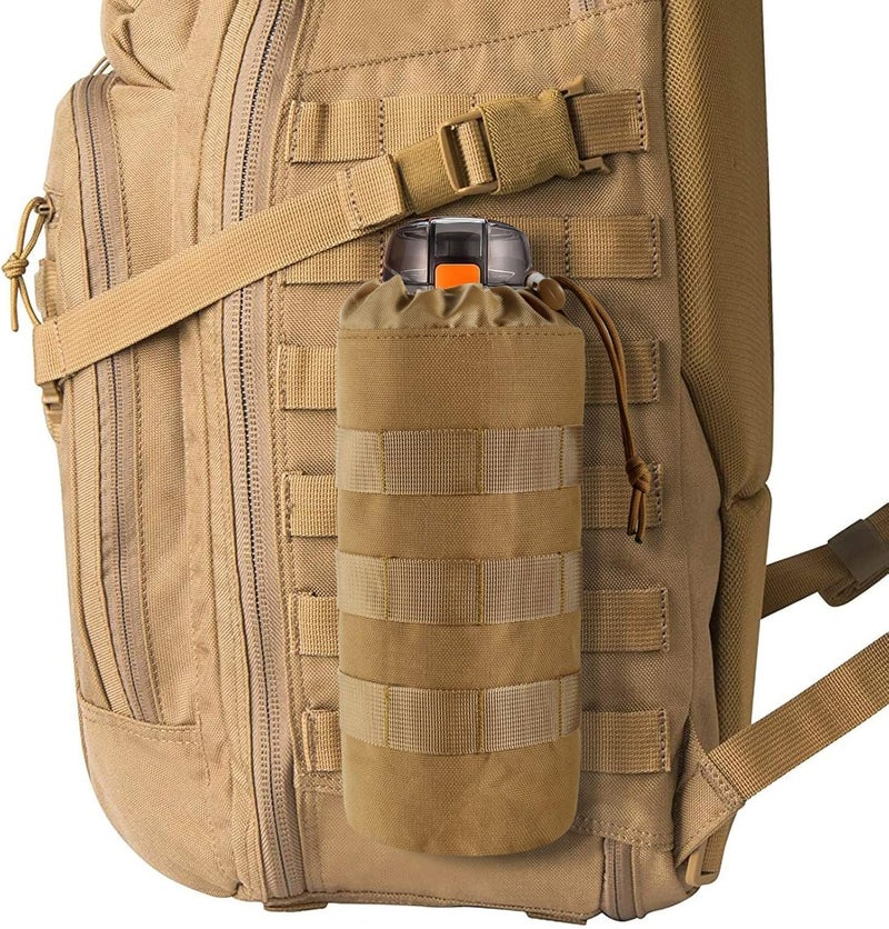 FRTKK Tactical MOLLE Water Bottle Pouch with Drawstring Open Top & Mesh Bottom, Military Water Bottle Holder Bag Sports Travel Hydration Carrier - Image 5