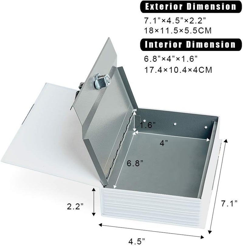 PACOLO Diversion Book Safe Storage Box with Secret Safe Combination Lock/Key - Image 2