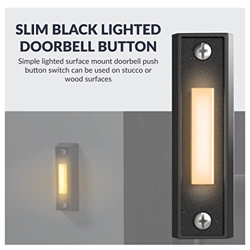 Newhouse Hardware BT2BL Lighted Doorbell Button, 1-Pack, Brass - Image 4