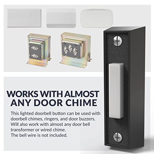 Newhouse Hardware BT2BL Lighted Doorbell Button, 1-Pack, Brass - Image 5