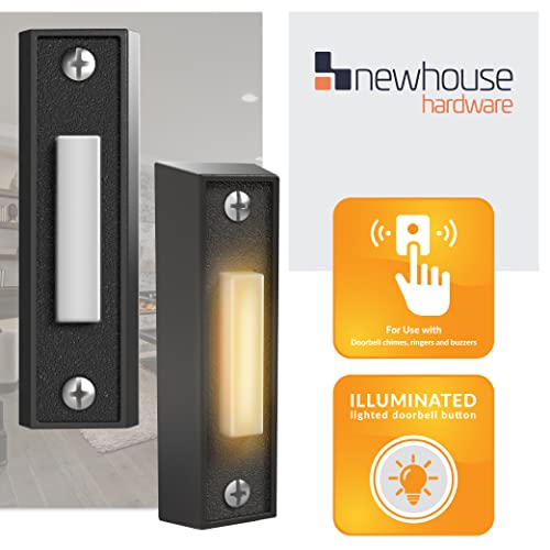 Newhouse Hardware BT2BL Lighted Doorbell Button, 1-Pack, Brass - Image 3