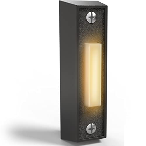 Newhouse Hardware BT2BL Lighted Doorbell Button, 1-Pack, Brass - Image 1