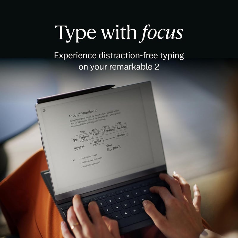 Remarkable reMarkable 2 Type Folio - Brown | Keyboard for The 2 Paper Tablet | US English  - Image 2