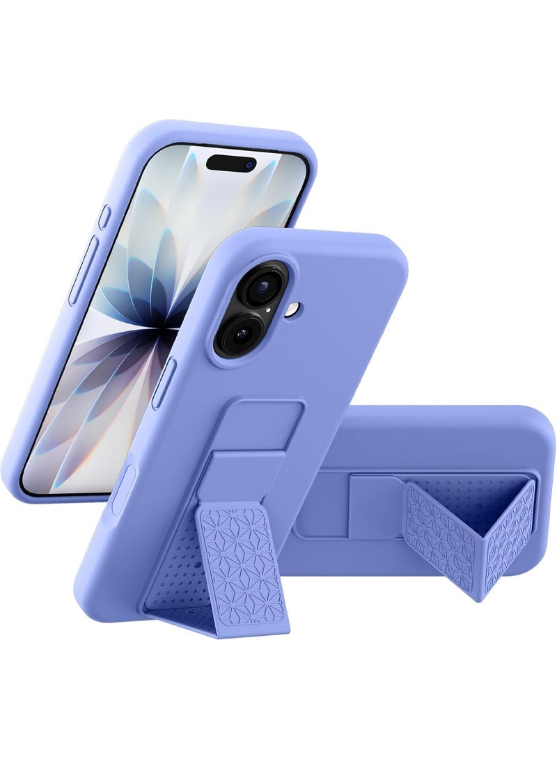 بورتوني حافظة آيفون 17، غطاء بمسند للأصابع لهاتف آيفون 17، حافظة هاتف من السيليكون الناعم مغناطيسية متعددة المواقف عمودية وأفقية لهاتف آيفون 17 6.3 بوصة - Image 1