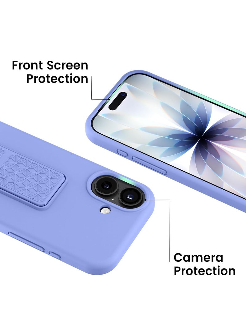 بورتوني حافظة آيفون 17، غطاء بمسند للأصابع لهاتف آيفون 17، حافظة هاتف من السيليكون الناعم مغناطيسية متعددة المواقف عمودية وأفقية لهاتف آيفون 17 6.3 بوصة - Image 4