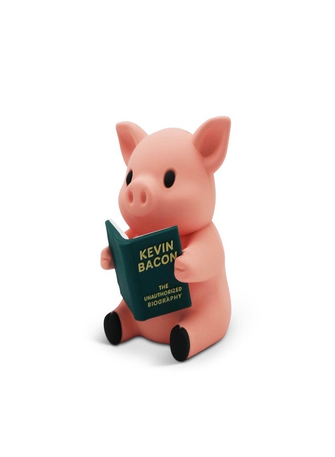 GOOFBALLS Little Readers - Cute Figurines for Bookshelves, Desks, Terrariums & Home Decor - Book-Loving Animal Statue - Pig - Image 2
