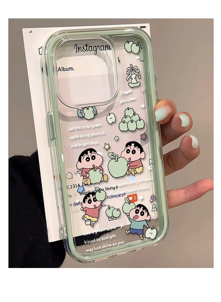 NIBEMINENT Green Apple Xiaoxin Protective TPU Case Cover For iPhone 16, Green