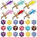 Celltestria 30pcs Valentines Gift Cards with Glitter Dice Toys Valentines Day D20s Role Playing Dice for Kids Adults Party Favor RPG MTG School Classroom Exchange Prizes Gift - Image 2