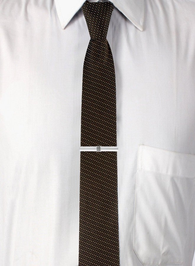 TRIPIN Cufflinks and TIE PIN Set for Men Silver Black Colour for Office Corporate Party French Cuff Shirts Shirt Suit Blazer in A Gift Box TSBPZSILSET496 - Image 5