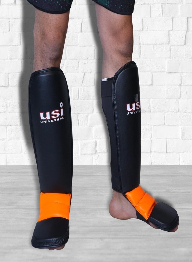 USI UNIVERSAL 850MA Shin Pads, Shin Guards Pads Instep MMA Muay Thai Kick Boxing Taekwondo Protector Training, Pu Construction, Light Weight Padding, Neoprene Strap Closure(Size S/M) - Image 2