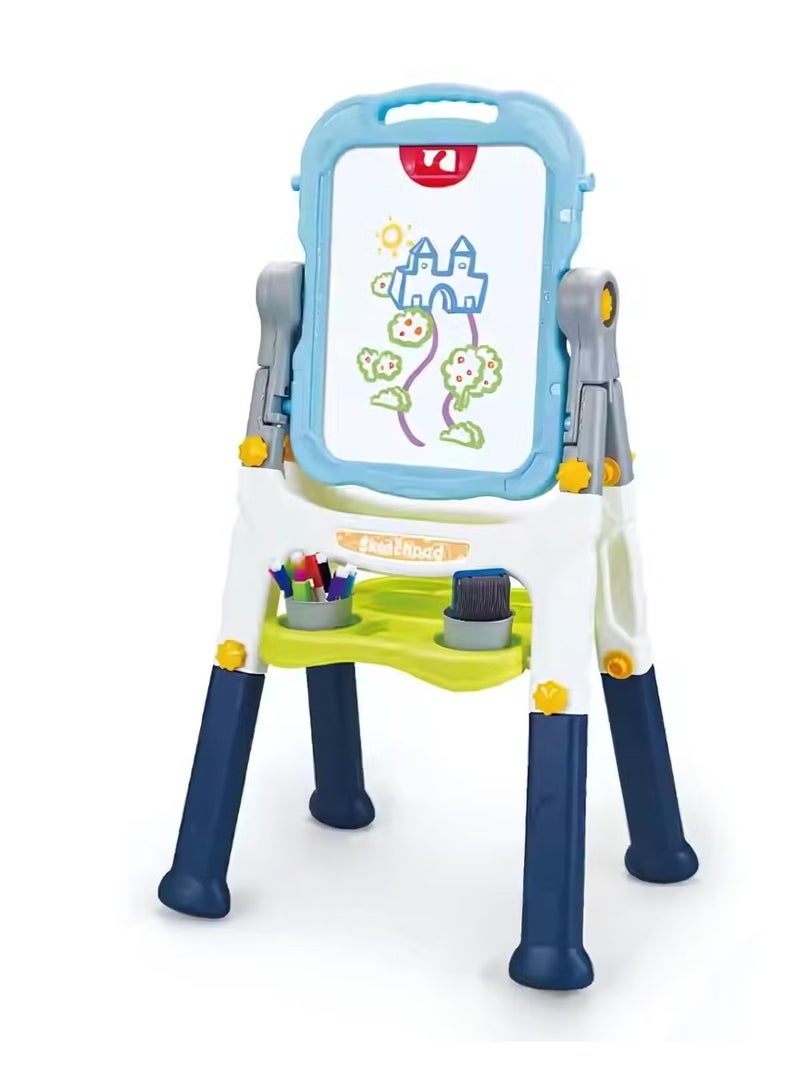 Youleen Magnetic Double-Sided Drawing Easel with Storage Tray, Blue - Image 1