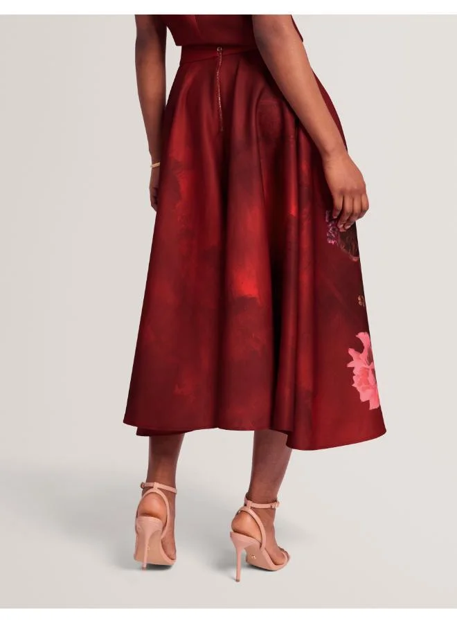 Ted Baker Printed Full Midi Skirt