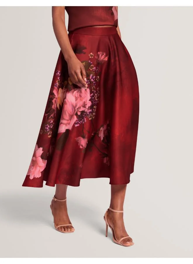 Ted Baker Printed Full Midi Skirt