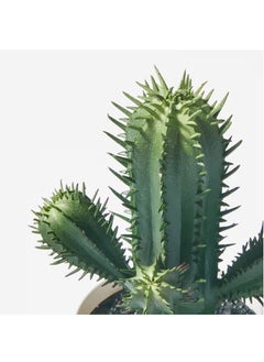 FEJKA 2pcs Artificial Plant with Pot Green/White  - Image 4