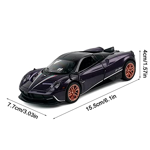 VARIYA ENTERPRISE® 1:32 Pagani HUIYARA Toy Car Metal Pull Back Diecast Car with Openable Door and Sound Light, Gifts Toys for Kids【 Multicolor 】 - Image 2