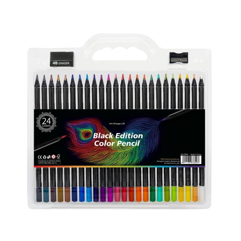 Colored Pencils 24 Vibrant Oil-Based Colors - 3.3Mm Soft Lead Core Professional Colored Pencil Set for Adult Artists, Students and Hobbyists - Image 1